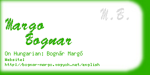 margo bognar business card