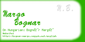 margo bognar business card